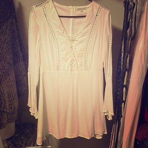 This white dress is super cute for the spring!